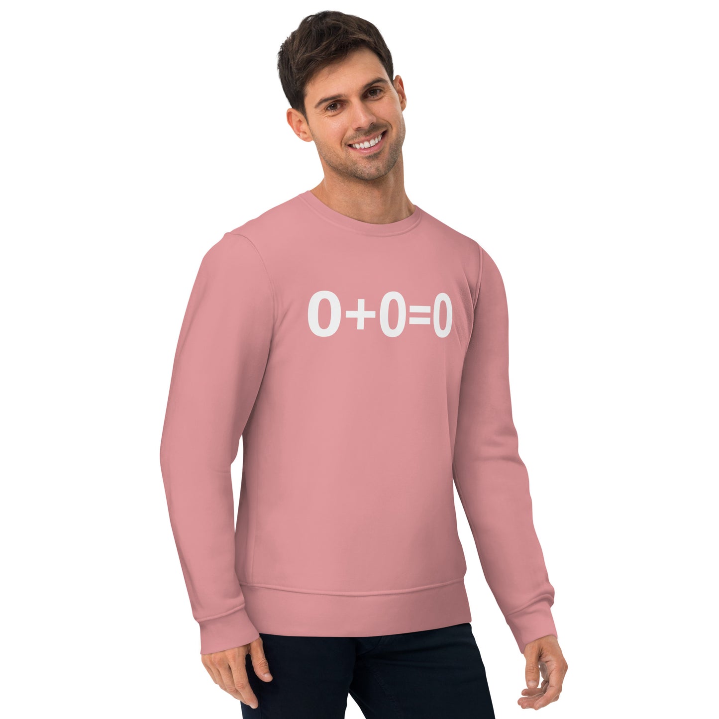 0+0=0 Unisex eco sweatshirt