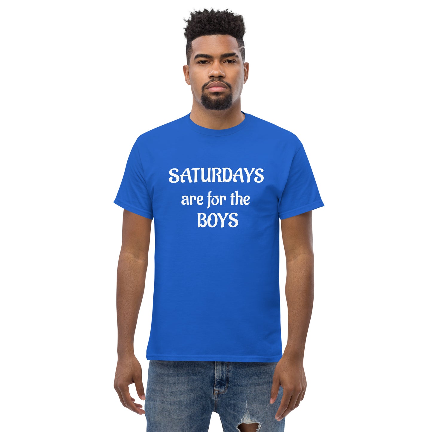 Saturdays are for the boys Men's classic tee