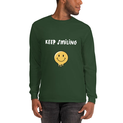 Keep Smiling Men’s Long Sleeve Shirt