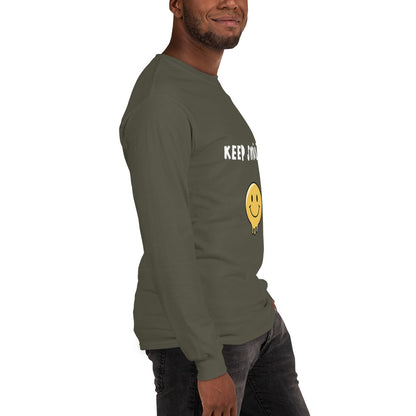 Keep Smiling Men’s Long Sleeve Shirt