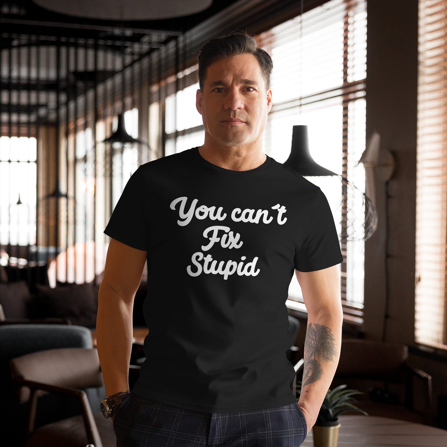 You Can´t Fix Stupid Men's premium cotton t-shirt