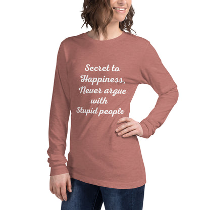 Secret to Happiness Unisex Long Sleeve Tee