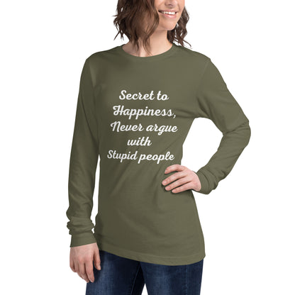 Secret to Happiness Unisex Long Sleeve Tee