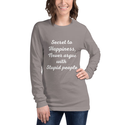 Secret to Happiness Unisex Long Sleeve Tee