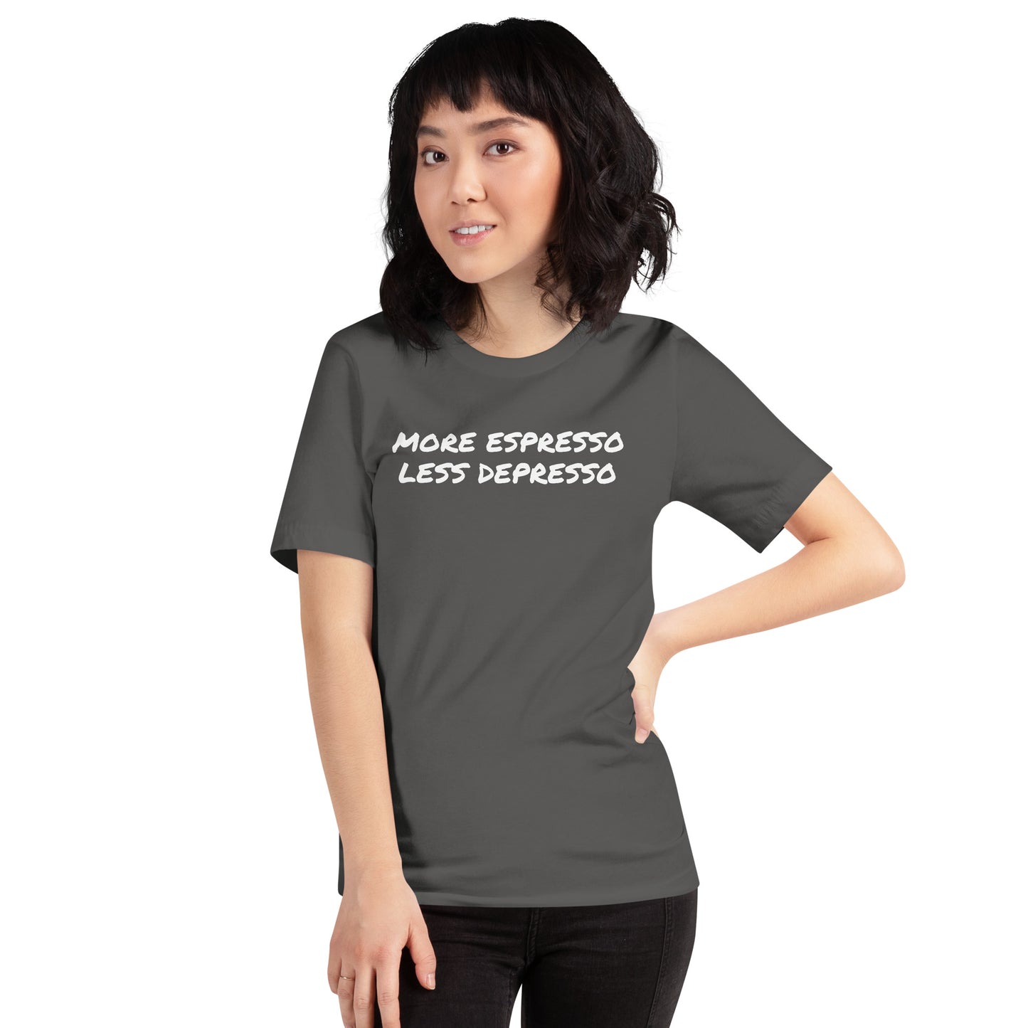 More Espresso Less Depresso Unisex t-shirt