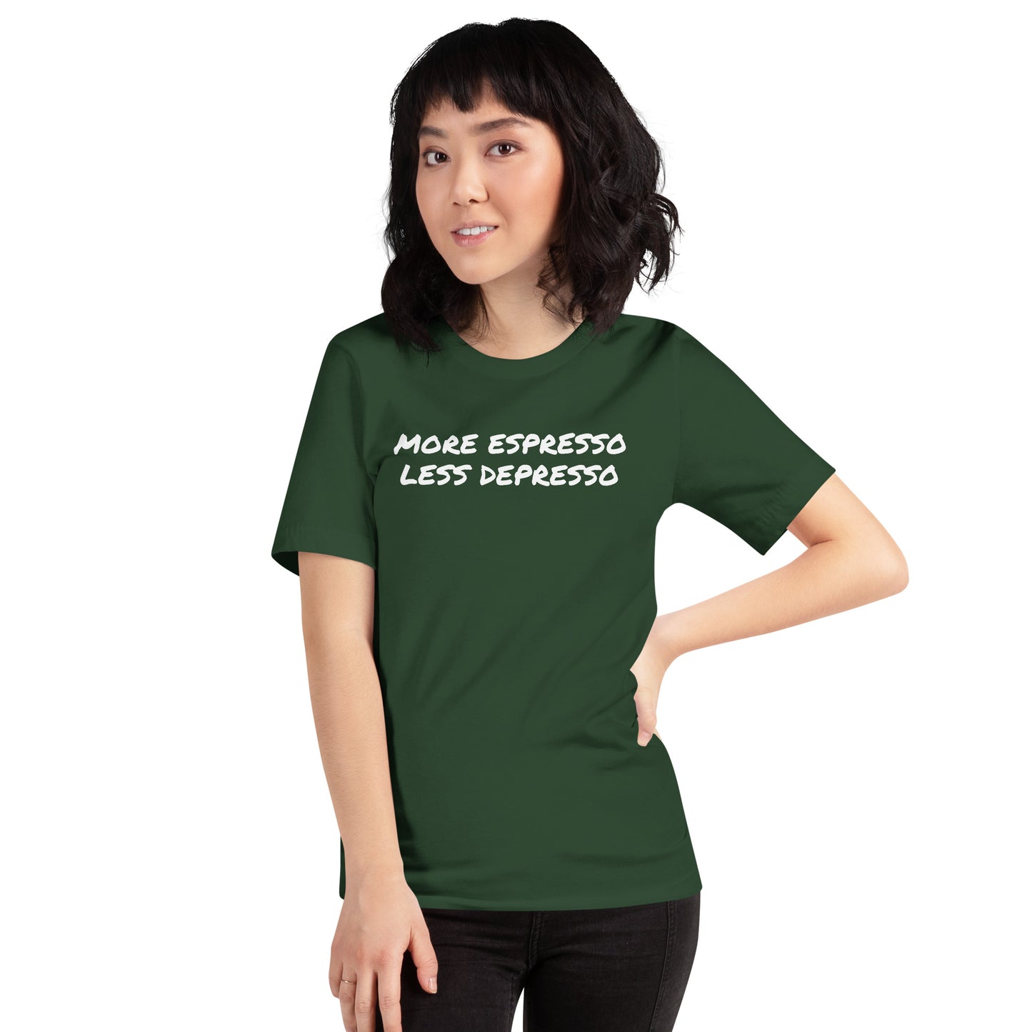 More Espresso Less Depresso Unisex t-shirt