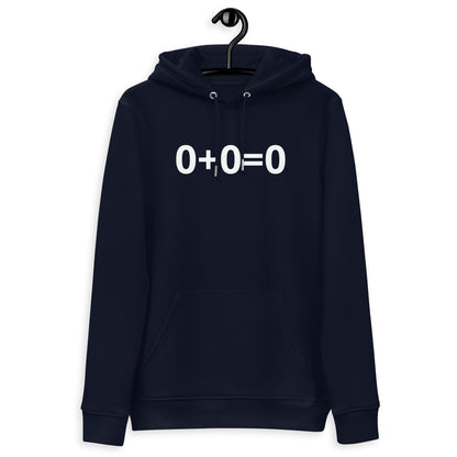 0+0=0 Unisex essential eco hoodie