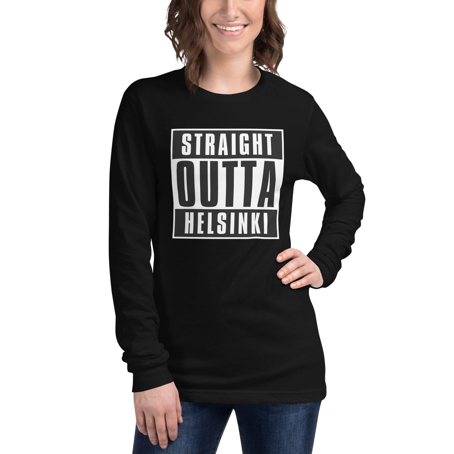 Straight Outta Helsinki Unisex Long Sleeve Tee